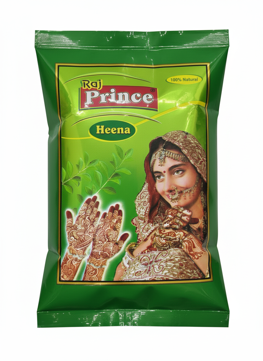 raj prince henna powder front raj prince henna powder front